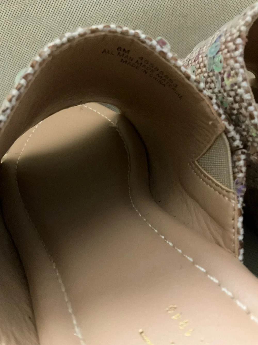 C Comfort Est. 1946 Iridescent Sequin Sparkle Slip-On Wedge Sandals